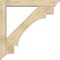 Ekena Millwork Merced Traditional Rough Sawn Bracket w/ Offset Brace, Douglas Fir, 6"W x 40"D x 40"H BKT0604X40X40MRC01RDF - alternate 3